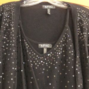Buffalo brand sequin cami & cardigan set